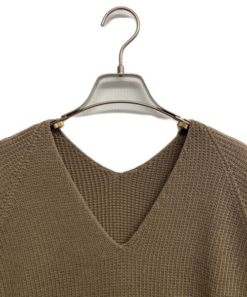 BALLSEY（ボールジィ）BALLSEY (ボールジィ) コットンポリエステルリリヤーン Vネックプルオーバー ブラウン サイズ:Sの古着・服飾アイテム