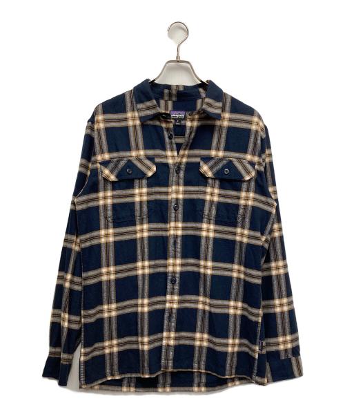 Patagonia（パタゴニア）Patagonia (パタゴニア) フィヨルド・フランネル・シャツ ネイビー サイズ:Ｍの古着・服飾アイテム