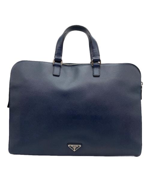 PRADA（プラダ）PRADA (プラダ) ブリーフケース ネイビーの古着・服飾アイテム