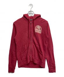Hysteric Glamour（ヒステリックグラマー）の古着「プリントジップアップパーカー」｜レッド