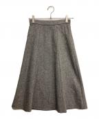 COUP DE CHANCEクードシャンス）の古着「ラメ混ツイードフレアースカート」｜グレー