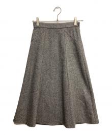 COUP DE CHANCE（クードシャンス）の古着「ラメ混ツイードフレアースカート」｜グレー