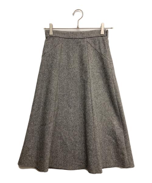 COUP DE CHANCE（クードシャンス）COUP DE CHANCE (クードシャンス) ラメ混ツイードフレアースカート グレー サイズ:36の古着・服飾アイテム