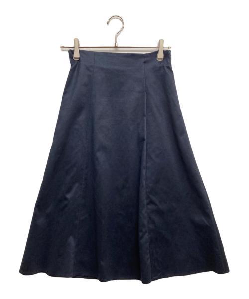 COUP DE CHANCE（クードシャンス）COUP DE CHANCE (クードシャンス) スェード調フレアースカート ネイビー サイズ:38の古着・服飾アイテム