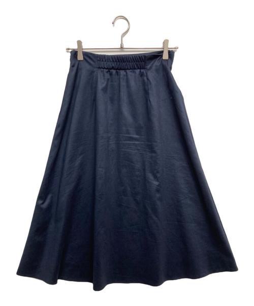 COUP DE CHANCE（クードシャンス）COUP DE CHANCE (クードシャンス) スェード調フレアースカート ネイビー サイズ:38の古着・服飾アイテム