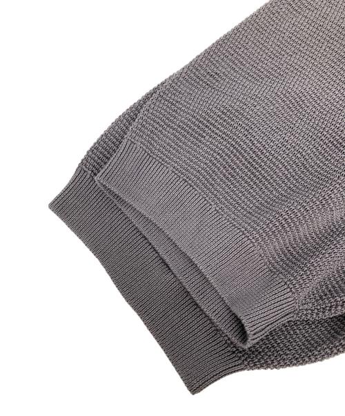 UNITED ARROWS（ユナイテッドアローズ）UNITED ARROWS (ユナイテッドアローズ) バーズアイ ニット ポロシャツ グレー サイズ:S 未使用品の古着・服飾アイテム