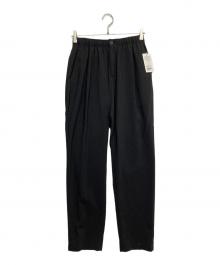 UNITED ARROWS（ユナイテッドアローズ）の古着「サマー ポリエステル ナチュラル ポプリン オールギャザー イージーパンツ」｜ブラック