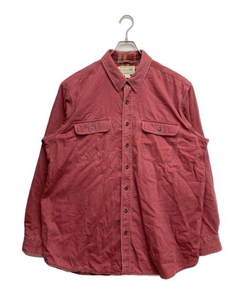 L.L.Bean（エルエルビーン）L.L.Bean (エルエルビーン) 裏ネルワークシャツ レッド サイズ:XLの古着・服飾アイテム