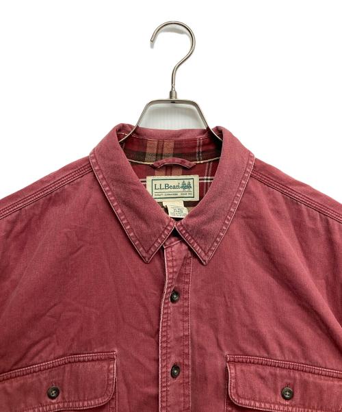 L.L.Bean（エルエルビーン）L.L.Bean (エルエルビーン) 裏ネルワークシャツ レッド サイズ:XLの古着・服飾アイテム