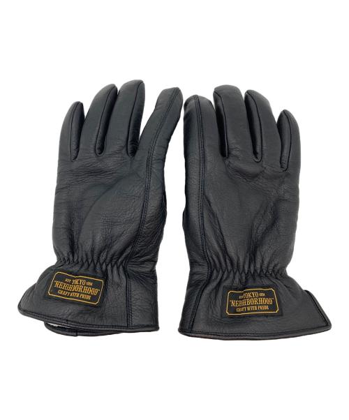 NEIGHBORHOOD（ネイバーフッド）NEIGHBORHOOD (ネイバーフッド) レザーグローブ ブラックの古着・服飾アイテム