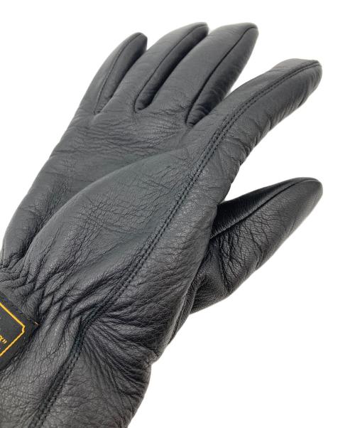 NEIGHBORHOOD（ネイバーフッド）NEIGHBORHOOD (ネイバーフッド) レザーグローブ ブラックの古着・服飾アイテム