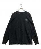 NEIGHBORHOODネイバーフッド）の古着「プリント長袖Tシャツ」｜ブラック