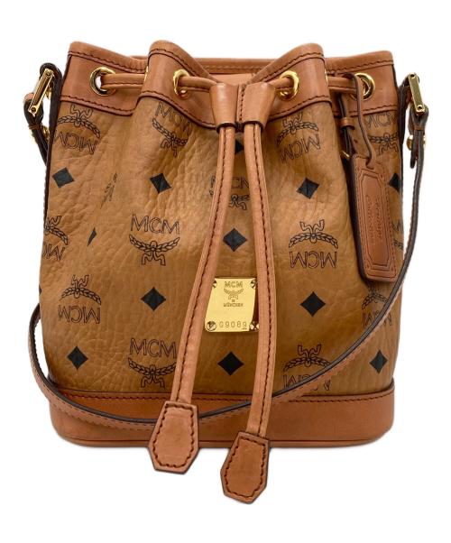 MCM（エムシーエム）MCM (エムシーエム) ヴィセトスドローストリングショルダーバッグ ブラウンの古着・服飾アイテム