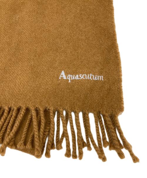 Aquascutum（アクアスキュータム）Aquascutum (アクアスキュータム) カシミヤマフラー ブラウンの古着・服飾アイテム
