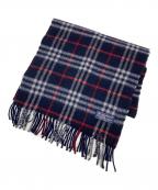Burberry'sバーバリーズ）の古着「カシミヤウール混マフラー」｜ネイビー