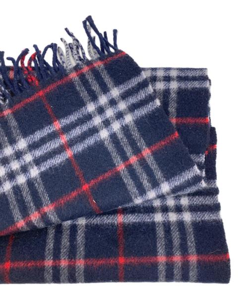 Burberry's（バーバリーズ）Burberry's (バーバリーズ) カシミヤウール混マフラー ネイビーの古着・服飾アイテム