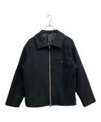 PUBLIC TOKYOパブリックトウキョウ）の古着「Super140s メルトン ショートジップブルゾン」｜ブラック