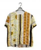 MARNIマルニ）の古着「フラワーS/Sブラウス」｜イエロー