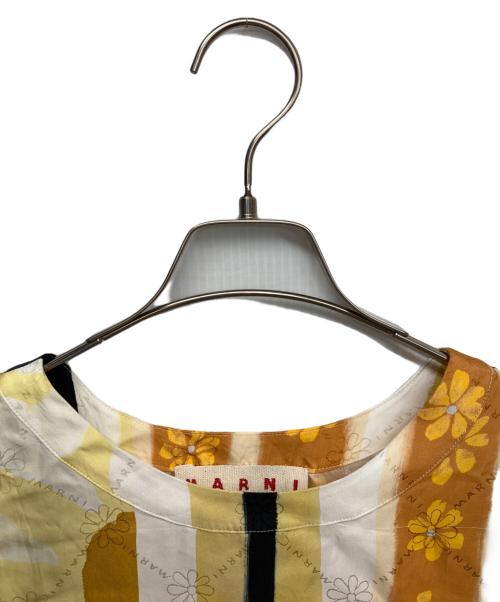 MARNI（マルニ）MARNI (マルニ) フラワーS/Sブラウス イエロー サイズ:36の古着・服飾アイテム