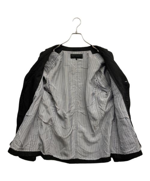 COMME des GARCONS HOMME（コムデギャルソン オム）COMME des GARCONS HOMME (コムデギャルソン オム) 製品染エステルツイル3B テーラードジャケット ブラック サイズ:Lの古着・服飾アイテム