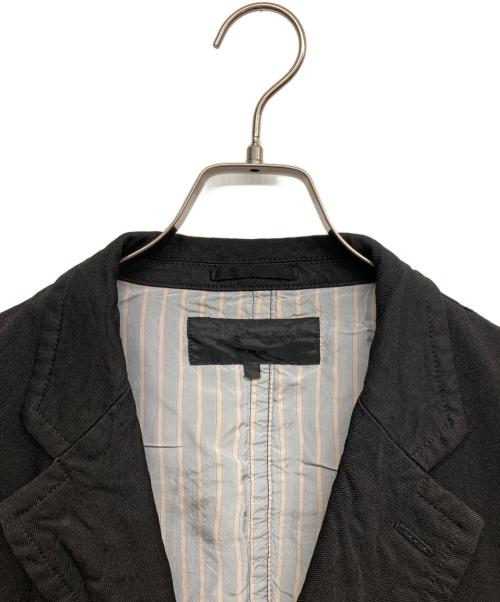 COMME des GARCONS HOMME（コムデギャルソン オム）COMME des GARCONS HOMME (コムデギャルソン オム) 製品染エステルツイル3B テーラードジャケット ブラック サイズ:Lの古着・服飾アイテム