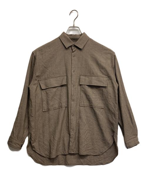 MARKA（マーカ）MARKA (マーカ) FLAP POCKET SHIRTS ブラウン サイズ:1の古着・服飾アイテム