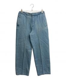 PWA（プア）の古着「High Twist Denim Slacks」｜ブルー