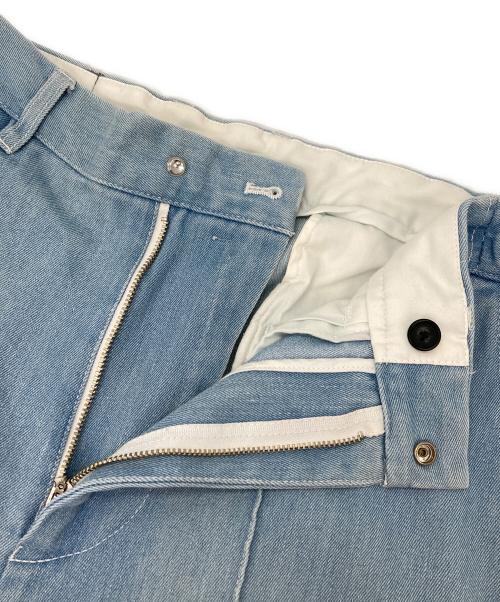 PWA（プア）PWA (プア) High Twist Denim Slacks ブルー サイズ:Lの古着・服飾アイテム