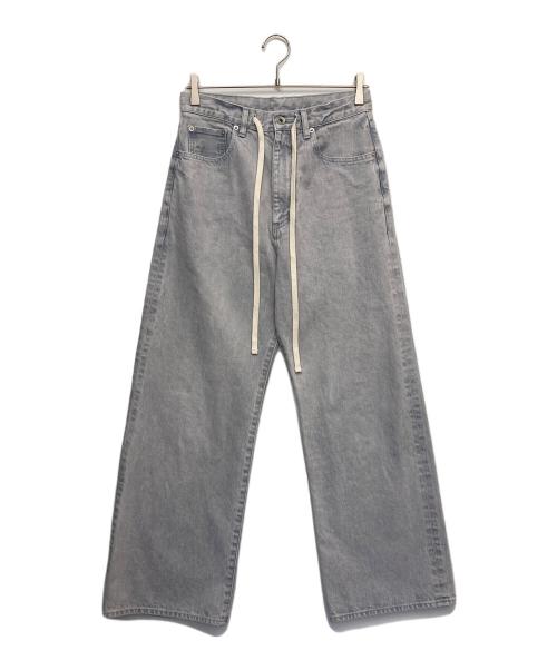 Whim Gazette（ウィムガゼット）Whim Gazette (ウィムガゼット) ドロストデニムパンツ グレー サイズ:36の古着・服飾アイテム