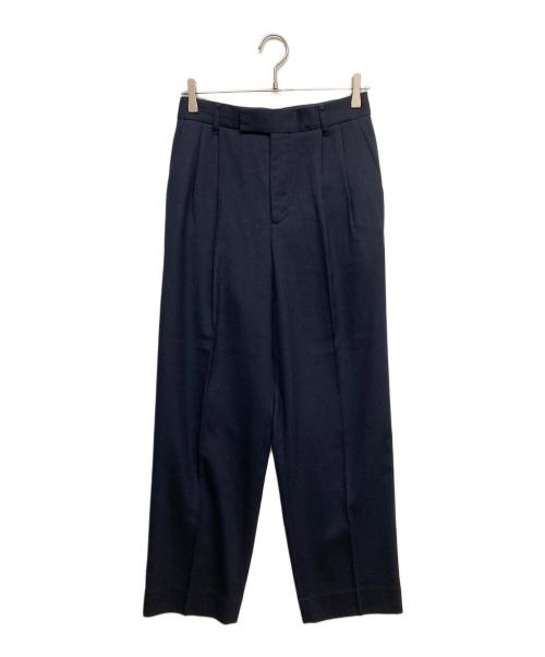 journal standard L'essage（ジャーナルスタンダード レサージュ）journal standard L'essage (ジャーナルスタンダード レサージュ) ウールトリコチン2タックワイドパンツ ネイビー サイズ:38の古着・服飾アイテム