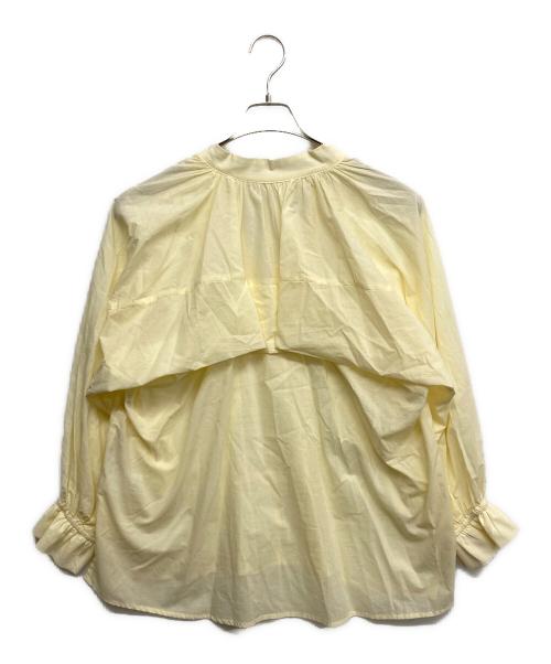 BEARDSLEY（ビアズリー）BEARDSLEY (ビアズリー) バックドレープブラウス イエロー サイズ:FREEの古着・服飾アイテム