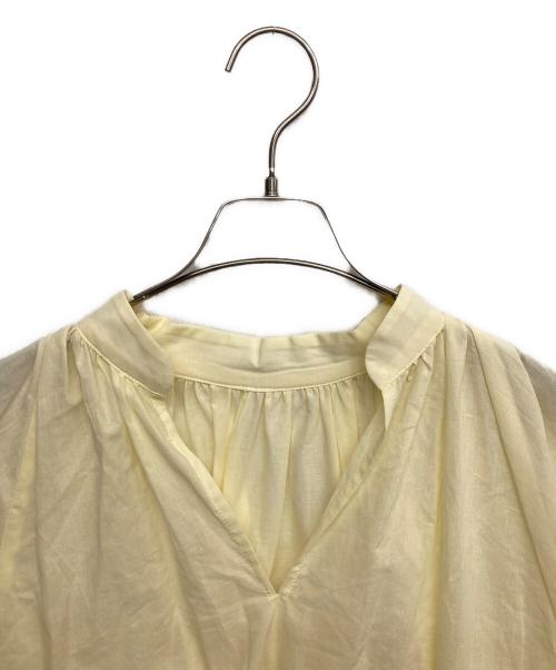 BEARDSLEY（ビアズリー）BEARDSLEY (ビアズリー) バックドレープブラウス イエロー サイズ:FREEの古着・服飾アイテム