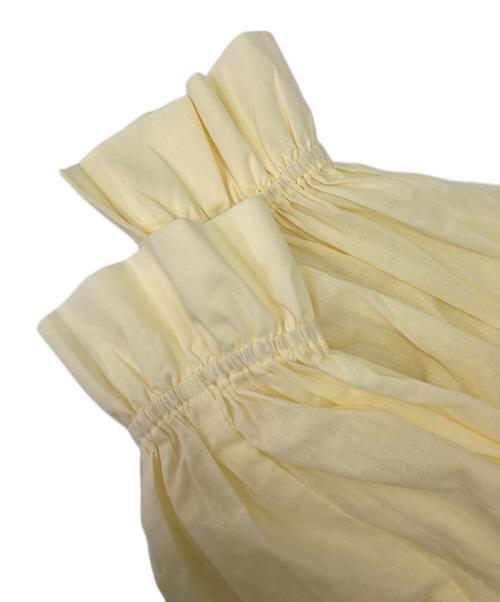 BEARDSLEY（ビアズリー）BEARDSLEY (ビアズリー) バックドレープブラウス イエロー サイズ:FREEの古着・服飾アイテム