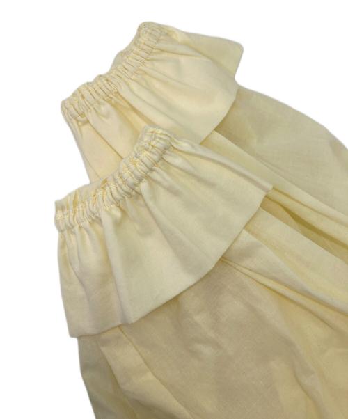 BEARDSLEY（ビアズリー）BEARDSLEY (ビアズリー) バックドレープブラウス イエロー サイズ:FREEの古着・服飾アイテム