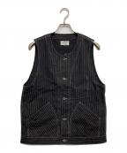 SCHOTT BROS.ショット）の古着「ヒッコリ- デニムベスト」｜ブラック