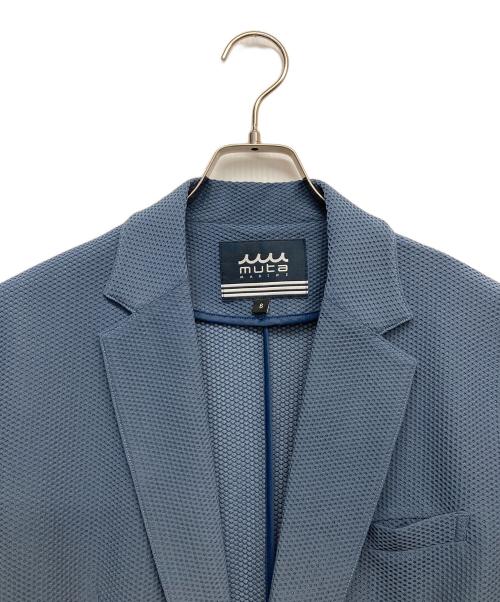 muta MARINE（ムータマリン）muta MARINE (ムータマリン) メッシュテーラードジャケット ブルー サイズ:6の古着・服飾アイテム