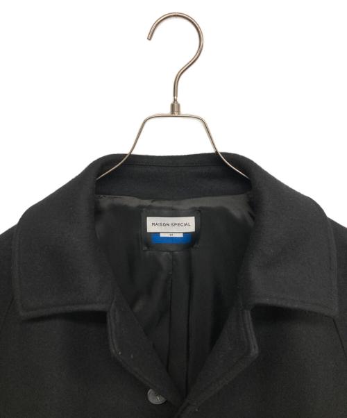 MAISON SPECIAL（メゾンスペシャル）MAISON SPECIAL (メゾンスペシャル) Super140s Prime-Over Melton Balmachan Coat ブラック サイズ:1の古着・服飾アイテム