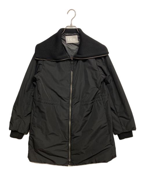 icB（アイシービー）icB (アイシービー) ニットコンビアウター ブラック サイズ:4の古着・服飾アイテム