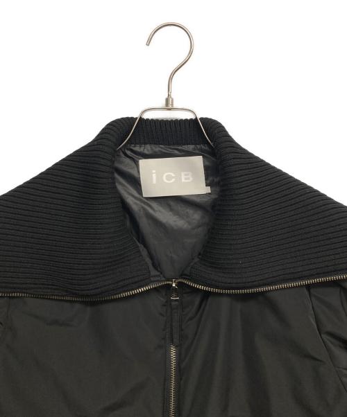 icB（アイシービー）icB (アイシービー) ニットコンビアウター ブラック サイズ:4の古着・服飾アイテム