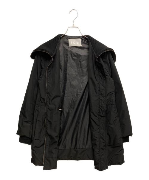 icB（アイシービー）icB (アイシービー) ニットコンビアウター ブラック サイズ:4の古着・服飾アイテム