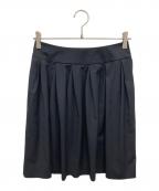 FOXEY NEWYORKフォクシーニューヨーク）の古着「ダブルタックスカート」｜ブラック