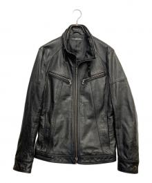 Haruf（ハルフ）の古着「ラムレザーライダース シングル」｜ブラック