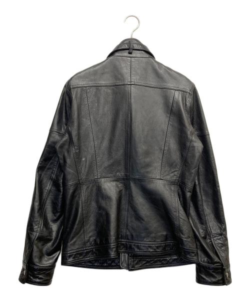 Haruf（ハルフ）haruf (ハルフ) ラムレザーライダース シングル ブラック サイズ:LLの古着・服飾アイテム