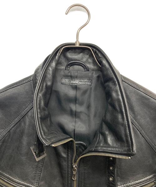Haruf（ハルフ）haruf (ハルフ) ラムレザーライダース シングル ブラック サイズ:LLの古着・服飾アイテム
