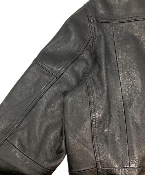 Haruf（ハルフ）haruf (ハルフ) ラムレザーライダース シングル ブラック サイズ:LLの古着・服飾アイテム
