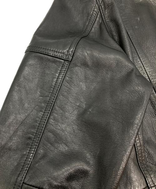 Haruf（ハルフ）haruf (ハルフ) ラムレザーライダース シングル ブラック サイズ:LLの古着・服飾アイテム