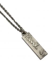 PAUL SMITH（ポールスミス）の古着「ロゴプレートネックレス」｜シルバー