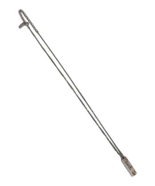 PAUL SMITH（ポールスミス）Paul Smith (ポールスミス) ロゴプレートネックレス シルバーの古着・服飾アイテム