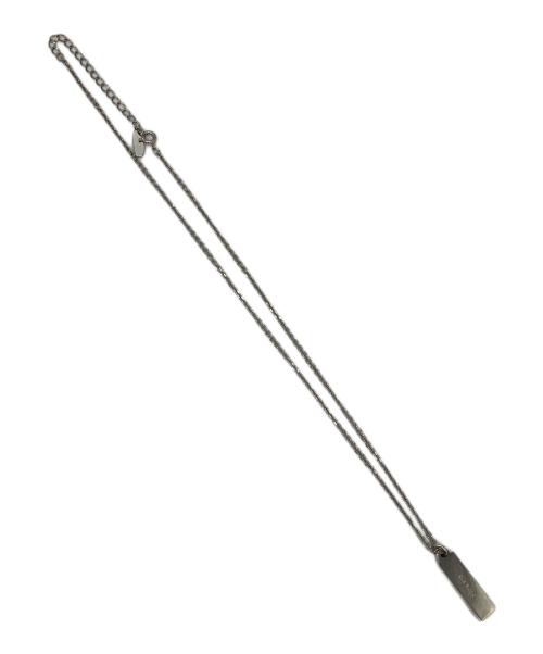 PAUL SMITH（ポールスミス）Paul Smith (ポールスミス) ロゴプレートネックレス シルバーの古着・服飾アイテム