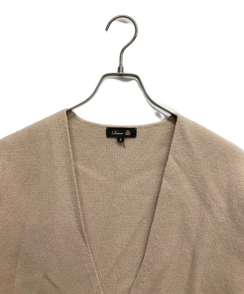 DRAWER（ドゥロワー）Drawer (ドゥロワー) ウール×カシミア 9G ミラノ編み Vネック プルオーバー ベージュ サイズ:2の古着・服飾アイテム